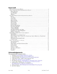 Knot Craft Acknowledgements