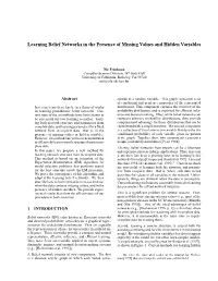 Learning Belief Networks in the Presence of Missing Values and Hidden Variables