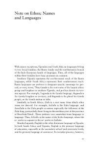 Note on Ethnic Names and Languages