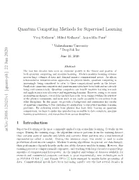 Quantum Computing Methods for Supervised Learning Arxiv