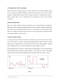 2.1 Fundamentals of Data and Signals the Major Function of the Physical