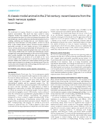 A Classic Model Animal in the 21St Century: Recent Lessons from the Leech Nervous System Daniel A