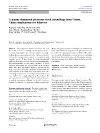 A Manus Dominated Pterosaur Track Assemblage from Gansu, China: Implications for Behavior