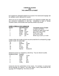Comanche Sounds and the Comanche Alphabet