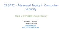 CS 5472 - Advanced Topics in Computer Security
