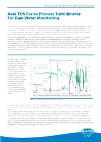 New TU5 Series Process Turbidimeter for Raw Water Monitoring