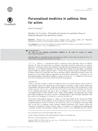Personalised Medicine in Asthma: Time for Action