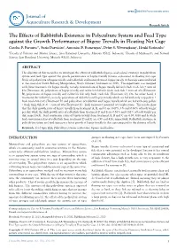 The Effects of Rabbitfish Existence in Polyculture System and Feed Type Against the Growth Performance of Bigeye Trevally in Floating Net Cage Carolus P