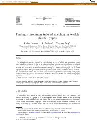 Finding a Maximum Induced Matching in Weakly Chordal Graphs