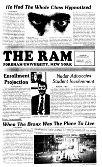 He Had the Whole Class Hypnotized Enrollment When the Bronx Was