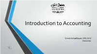 Introduction to Accounting
