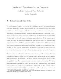 Misallocation, Establishment Size, and Productivity by Pedro Bento And