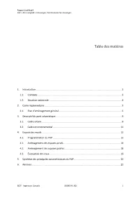 Table Des Matières
