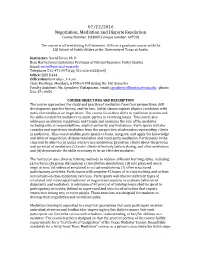 07/12/2016 Negotiation, Mediation and Dispute Resolution Course Number: PA388K (Unique Number: 60720)