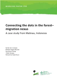 Connecting the Dots in the Forest– Migration Nexus a Case Study from Malinau, Indonesia