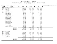 Cumulative Report — Official