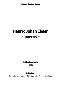 Henrik Johan Ibsen - Poems