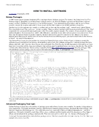 How to Install Software Page 1 of 6