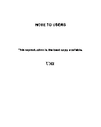 Note to Users