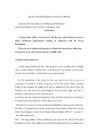 Rules for the Demarcation of Forests