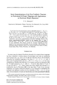 Some Generalizations of the First Fredholm Theorem to Multivalued A-Proper Mappings with Applications to Nonlinear Elliptic Equations*