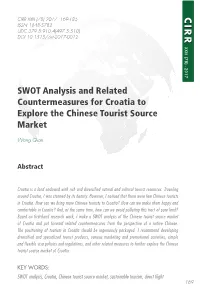 SWOT Analysis and Related Countermeasures for Croatia To