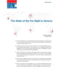 The State of the Far Right in Greece