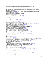 1 Index to Victorian Landcare and Catchment Management, Nos. 1