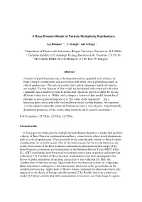 A Bose-Einstein Model of Particle Multiplicity Distributions