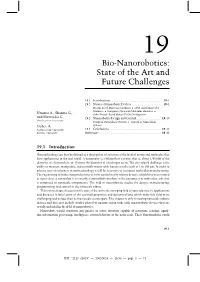 Bio-Nanorobotics: State of the Art and Future Challenges