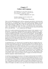 Chapter 17 Culture and Language