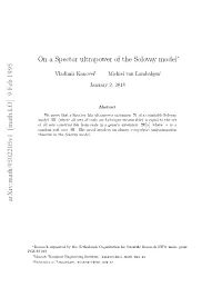 On a Spector Ultrapower of the Solovay Model