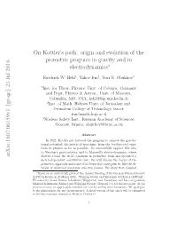 On Kottler's Path: Origin and Evolution of the Premetric Program in Gravity