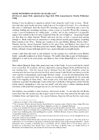 SOME MEMORIES of HOOK 100 YEARS AGO1 [Written in About 1930, Annotated by Nigel Bell 1998, Transcribed by Martin Whittaker 1998]