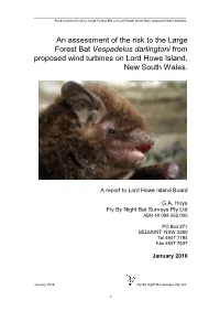 A Survey of the Bat Fauna