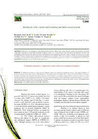 Blackleg in Cattle: Current Understanding and Future Research Needs