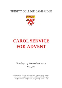 Carol Service for Advent