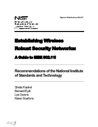 Establishing Wireless Robust Security Networks: a Guide to IEEE 802.11I