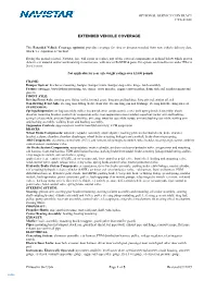 Extended Vehicle Coverage