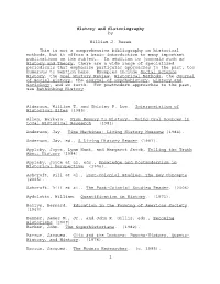 History and Historiography by William J. Reese This Is Not A