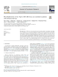 Microduplications at the 15Q11.2 BP1–BP2 Locus Are Enriched in Patients with Anorexia Nervosa T
