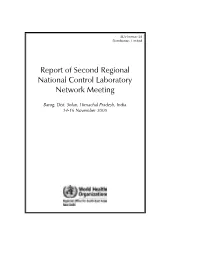 Report of Second Regional National Control Laboratory Network Meeting