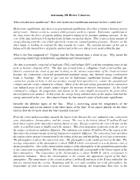 Astronomy 201 Review 2 Answers What Is Hydrostatic Equilibrium? How Does Hydrostatic Equilibrium Maintain the Su