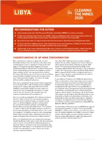 "Clearing the Mines 2020" Report for Libya