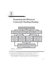 Examining the Historical Context for Teaching Reading