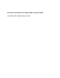 Fantasy and Reality in Abram Terc's Early Prose