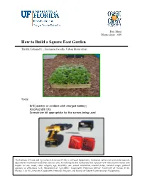 How to Build a Square Foot Garden
