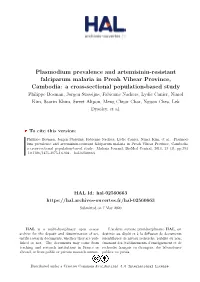 Plasmodium Prevalence and Artemisinin