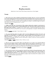 Replacements