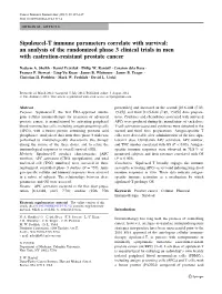 Sipuleucel-T Immune Parameters Correlate with Survival: an Analysis of the Randomized Phase 3 Clinical Trials in Men with Castration-Resistant Prostate Cancer